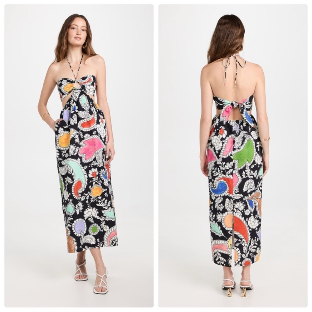 Mara Hoffman Pink Orange Halter Sundress Resort Wear